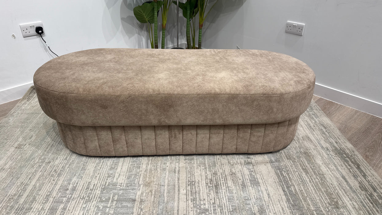 Sofology Savoy Designer Footstool in Dapple Caramel