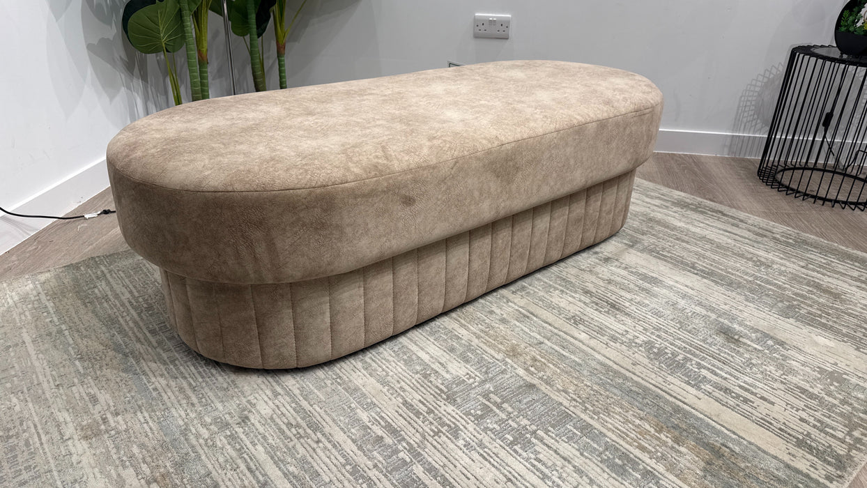 Sofology Savoy Designer Footstool in Dapple Caramel