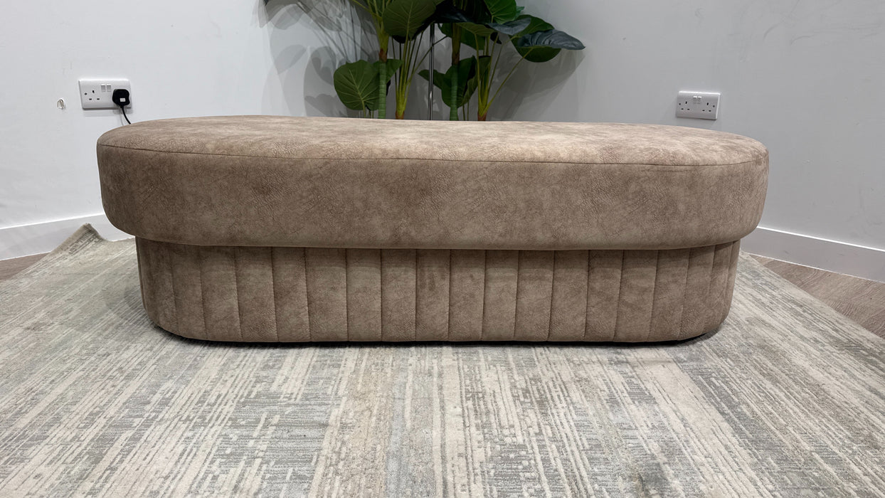Sofology Savoy Designer Footstool in Dapple Caramel