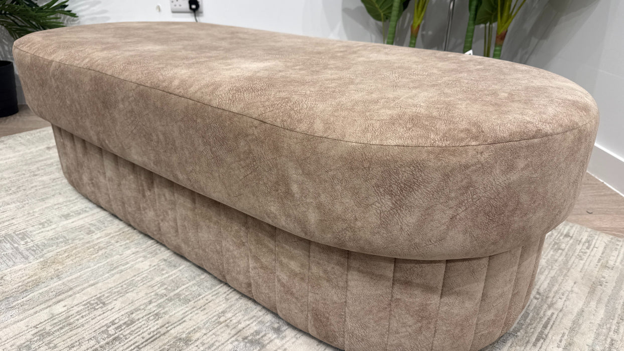 Sofology Savoy Designer Footstool in Dapple Caramel