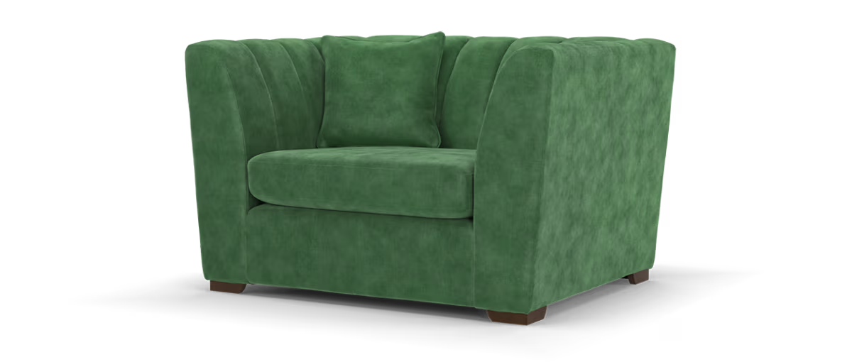 Sofology Downtown Fabric Loveseat in Soft Chenille Moss