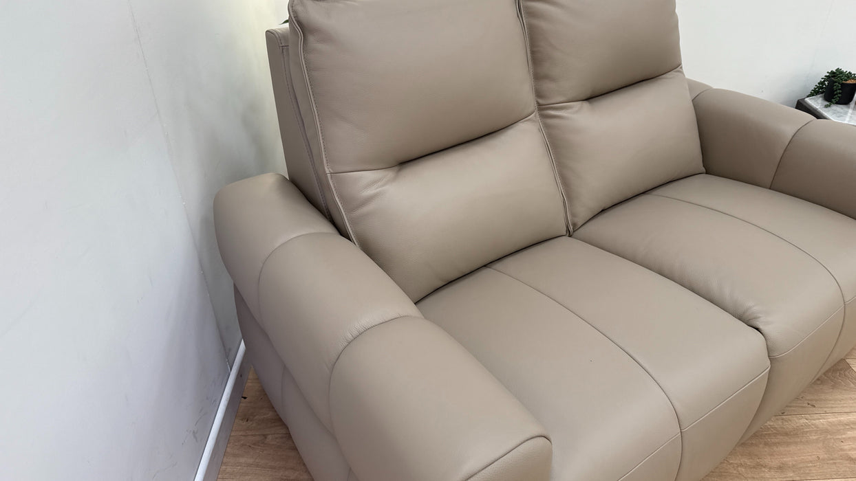 Sample Leather 2 Seater in Trusty Embossed Leather Stone