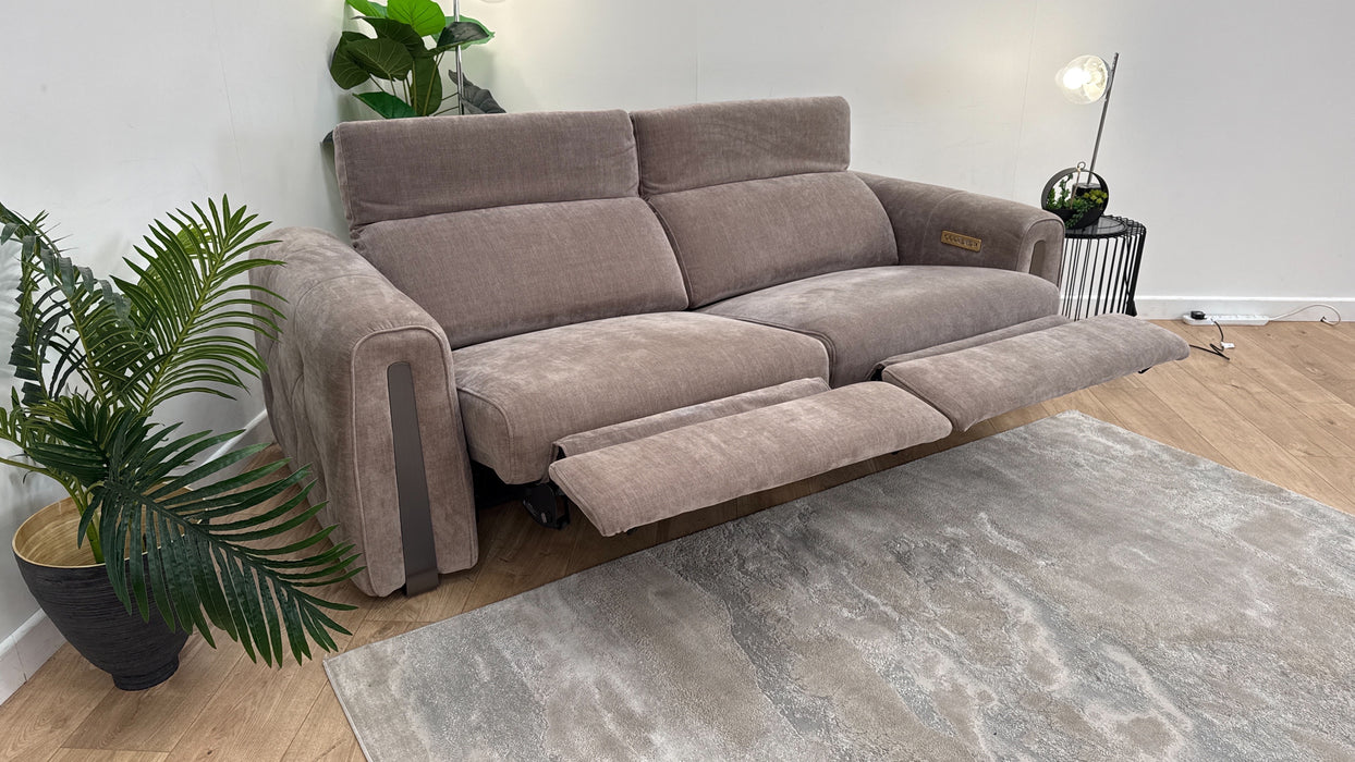 Sofology Kingsbridge 2.5 Seater Reclining Sofa in Chenille Nutmeg