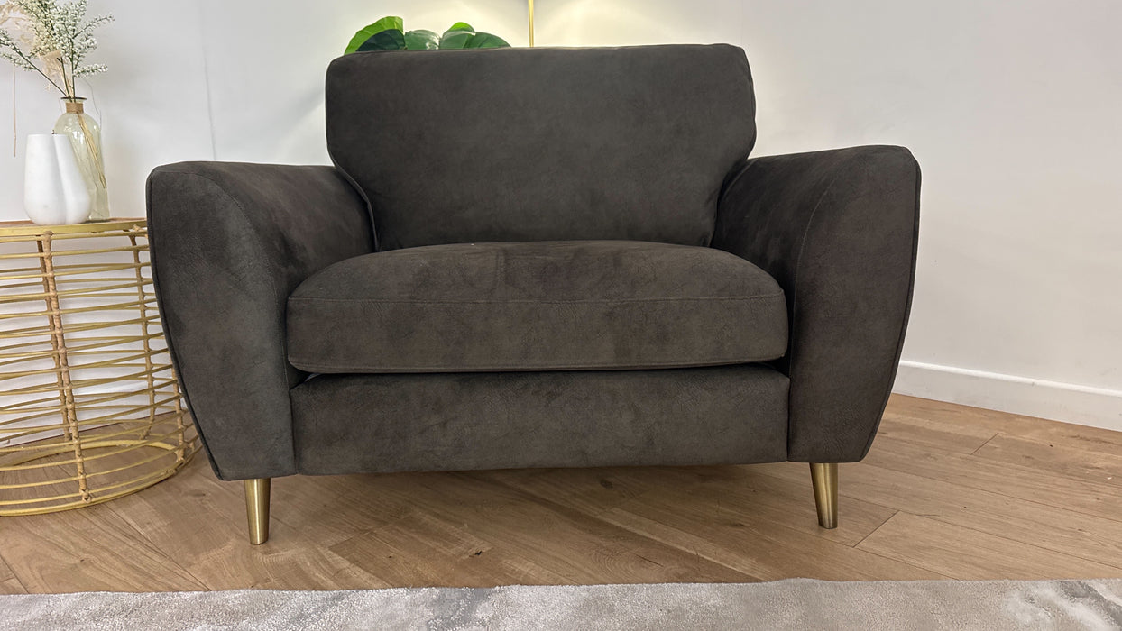 Sofology The Hackney Fabric Loveseat Memory Foam in Lifestyle Dapple Fabric Olive Green