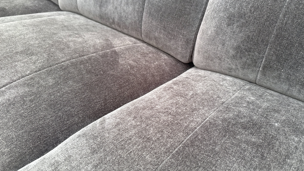 Sofology Lumiere Fabric 3 Console Corner 3 Power Recliner/Headrest in Relaxed Chenille Raisin