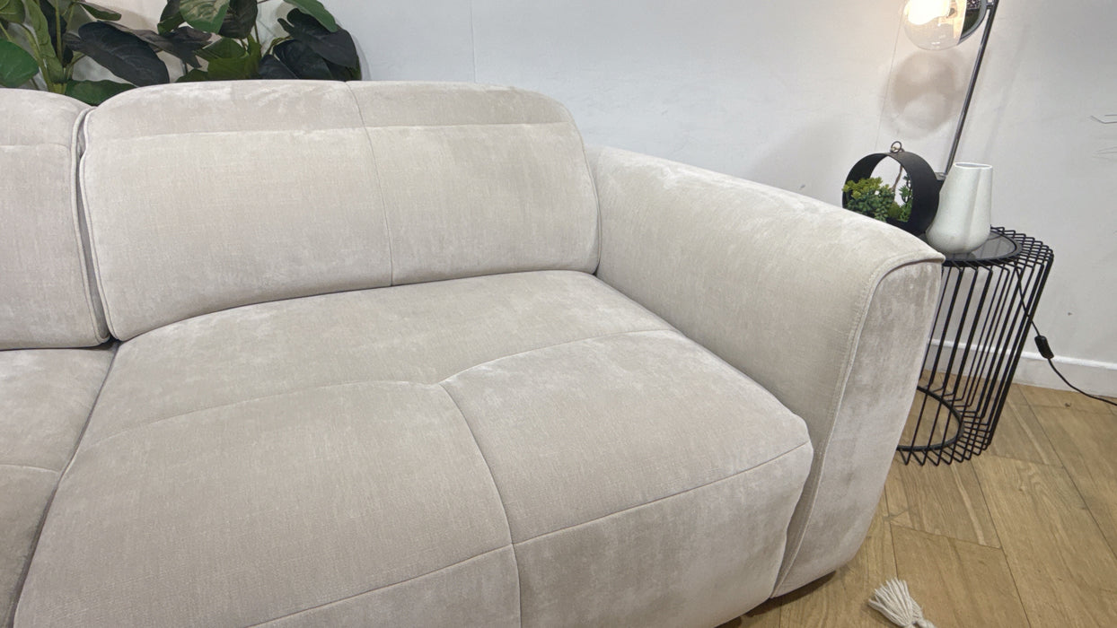 Sofology Riviera Fabric 3 Seater Motion Chaise in Relaxed Chenille Cotton