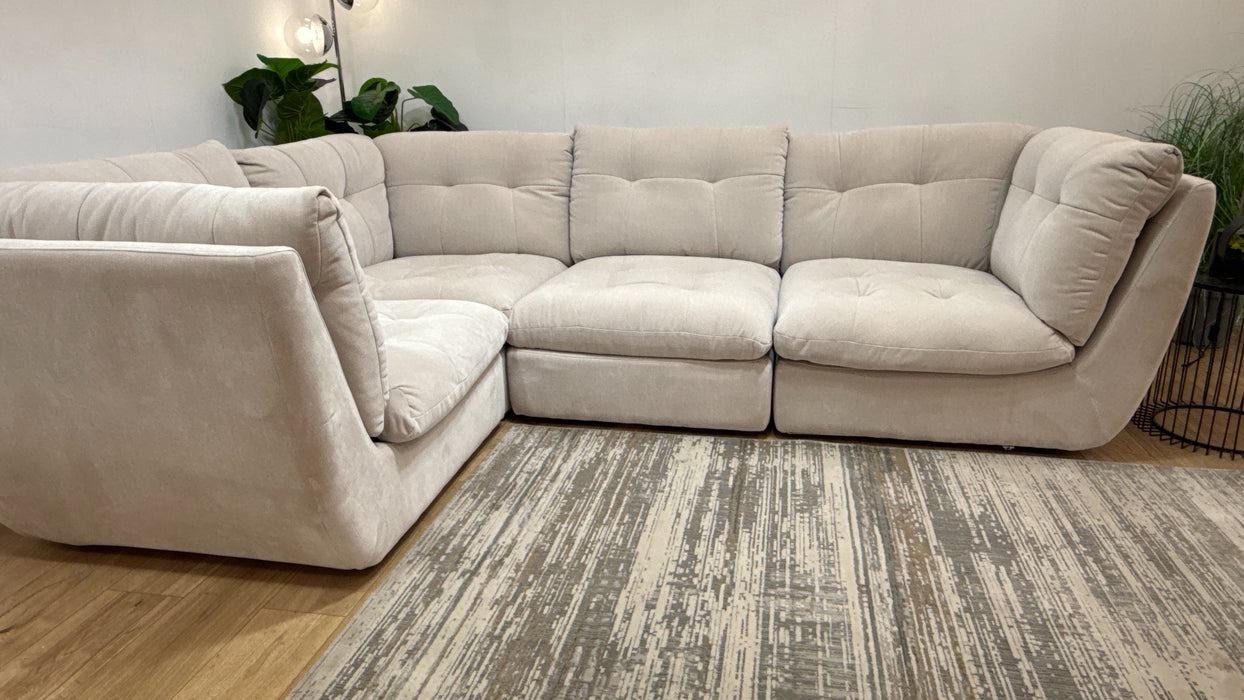 Sofology Cocoon Fabric 1 Corner 3 in Relaxed Chenille Cotton