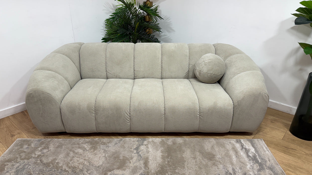 Sofology Waldorf Fabric 3 Seater in Soft Sherpa Stone Mix
