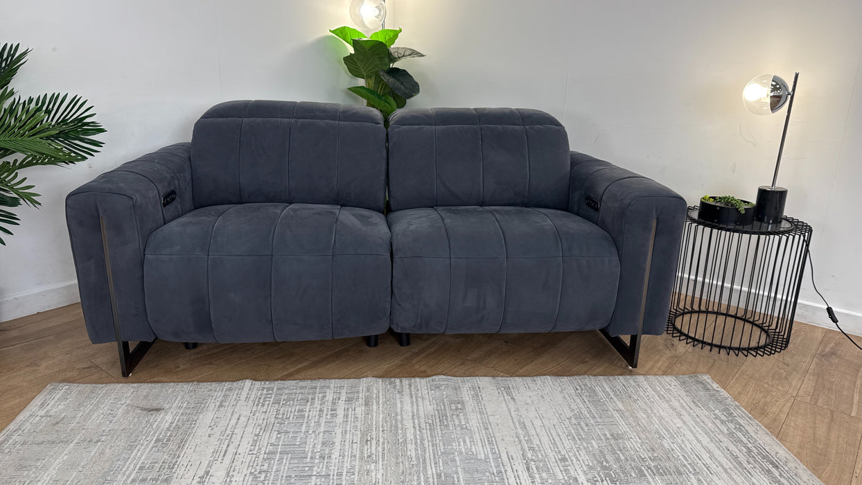 Sofology The Paramount 2.5 Seater Recliner Sofa in Lifestyle Nubuck Feel Fabric Charcoal