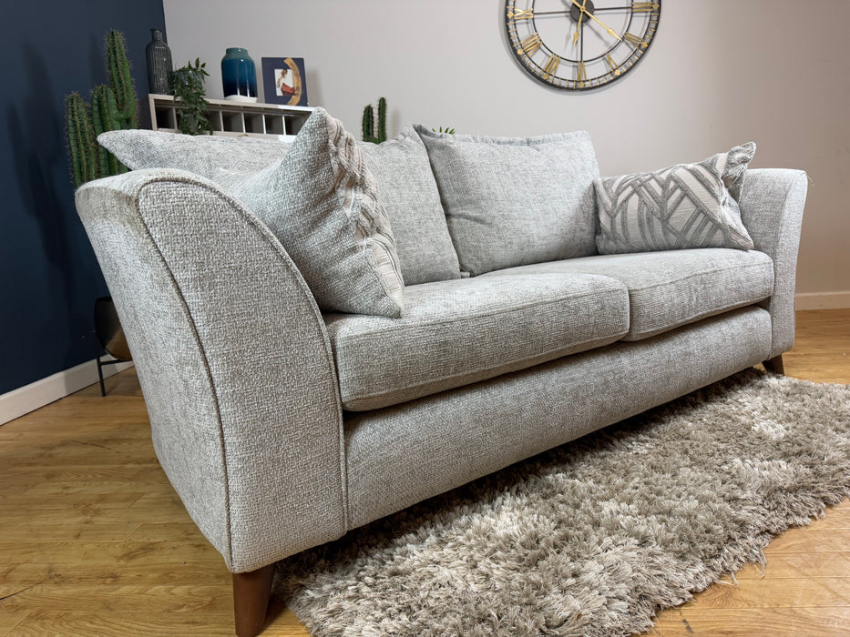 Scintillate Fabric 3 Seater - Enzo Silver (WA2)