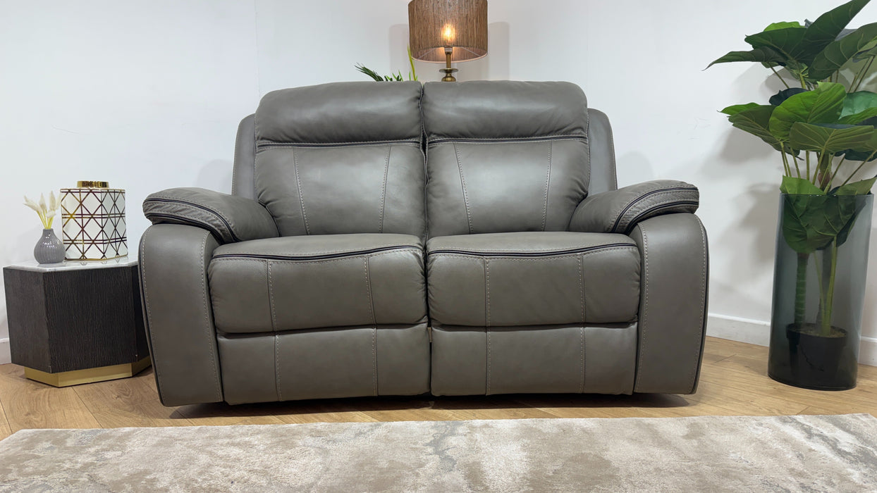 DFS New Vinson Fabric Power Recliner Sofa in Graphite