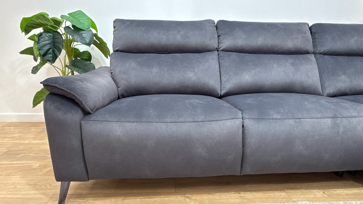 Sofology Arlo Fabric 3 Corner 1 .5 Chaise in Lifestyle Flecked Anthracite