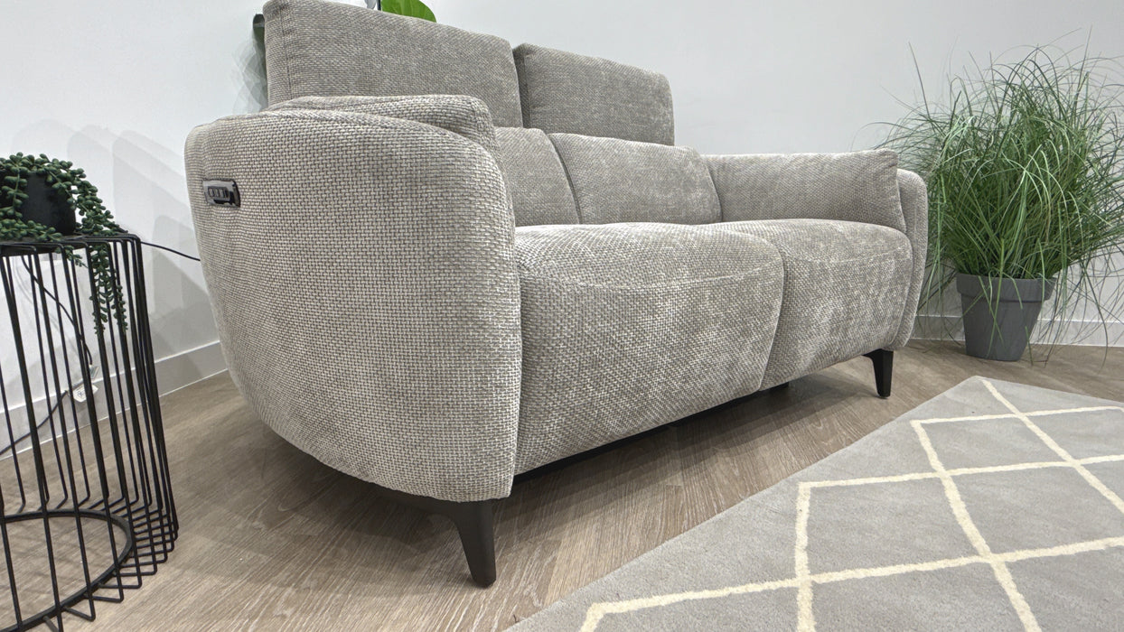 Sofology Ortega Fabric 2 Seater Power Recliner/Headrest in Aston