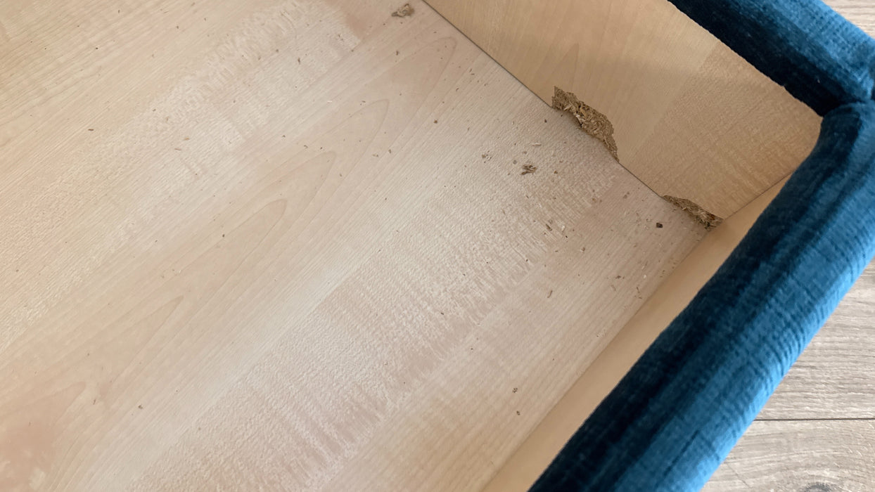 Sofology Majestica Fabric Large Storage Footstool in Luxe Chenille Teal