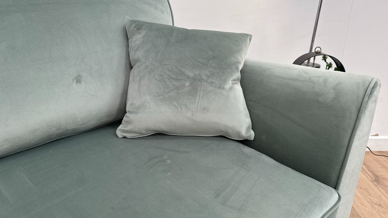 Sofology Keswick Fabric 2 Seater Sofa Bed in Deluxe Velvet Green