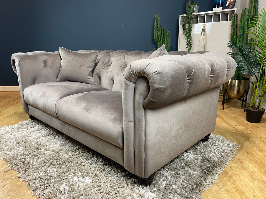 Balmoral 2 Seater Matt Velvet Mole Fabric (WA2)