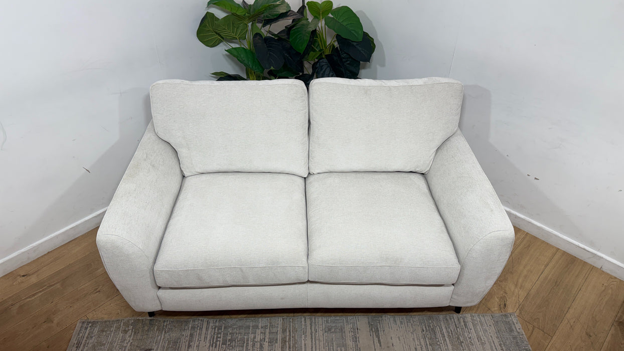 Sofology Hackney Fabric 2 Seater Sprung Seats in Linen Look Chenille Mist Mix