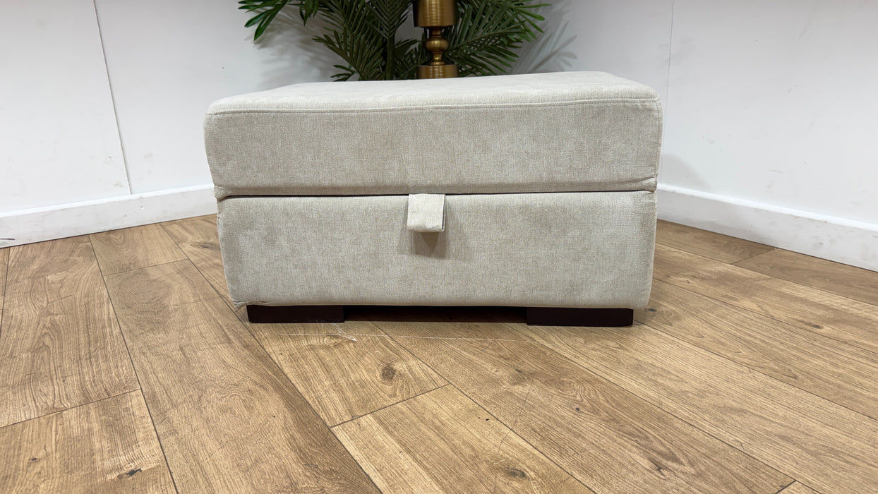 DFS The Freya Fabric Footstool In Silver