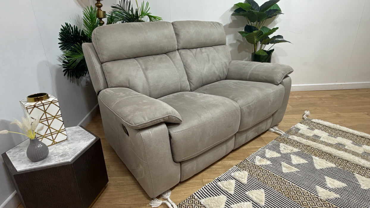 DFS Emery 2 Seater Fabric Manual Recliner in Misty
