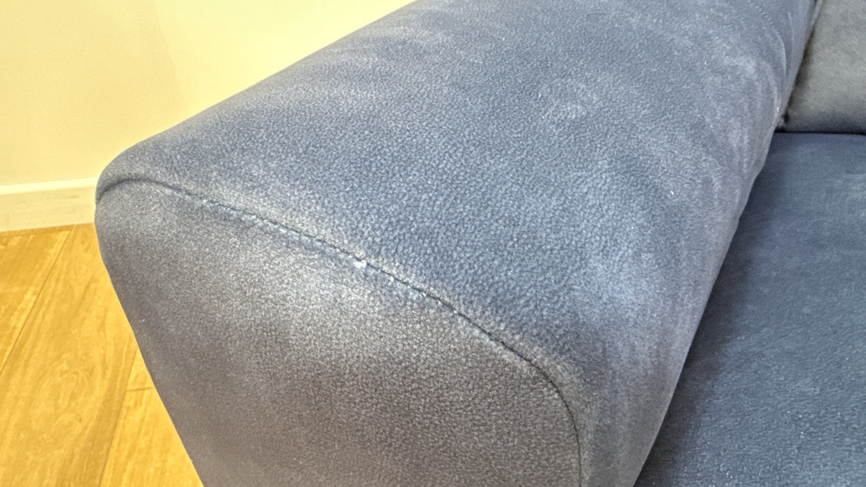 Sofology The Allure Fabric 2.5 Seater Power Recliner/Headrest Heated Seats Lumbar Support in Lifestyle Flecked Navy