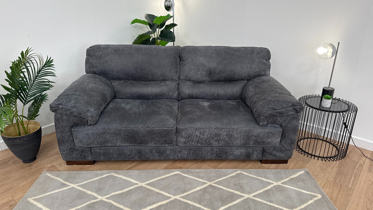 Santino 2 Seater Sofa - Leather - Utah Grey