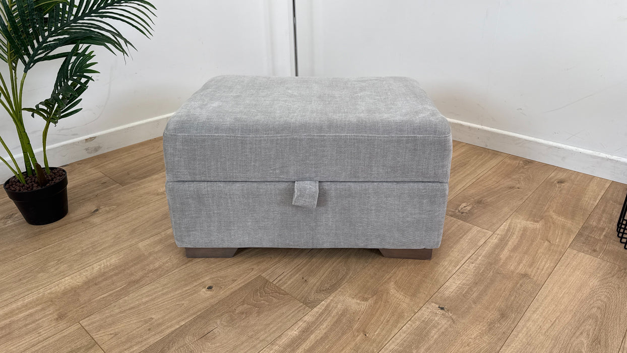 Castilia Footstool - Fabric Footstool  - Grey