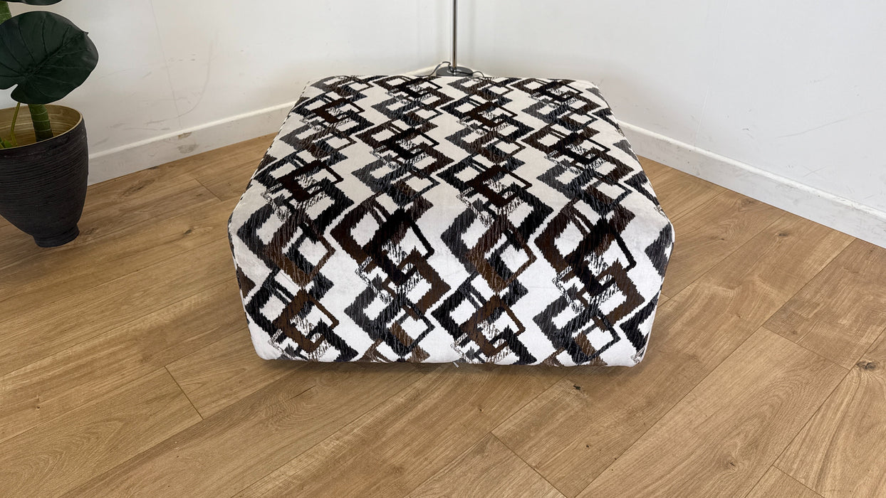 Titan - Fabric Footstool  - Bronze