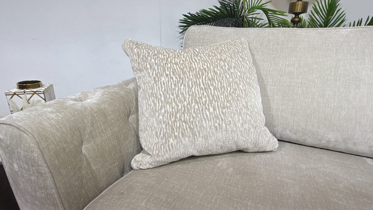 Sofology Valentina Fabric Loveseat Full Back Foam Seat in Luxury Chenille Mist Mix