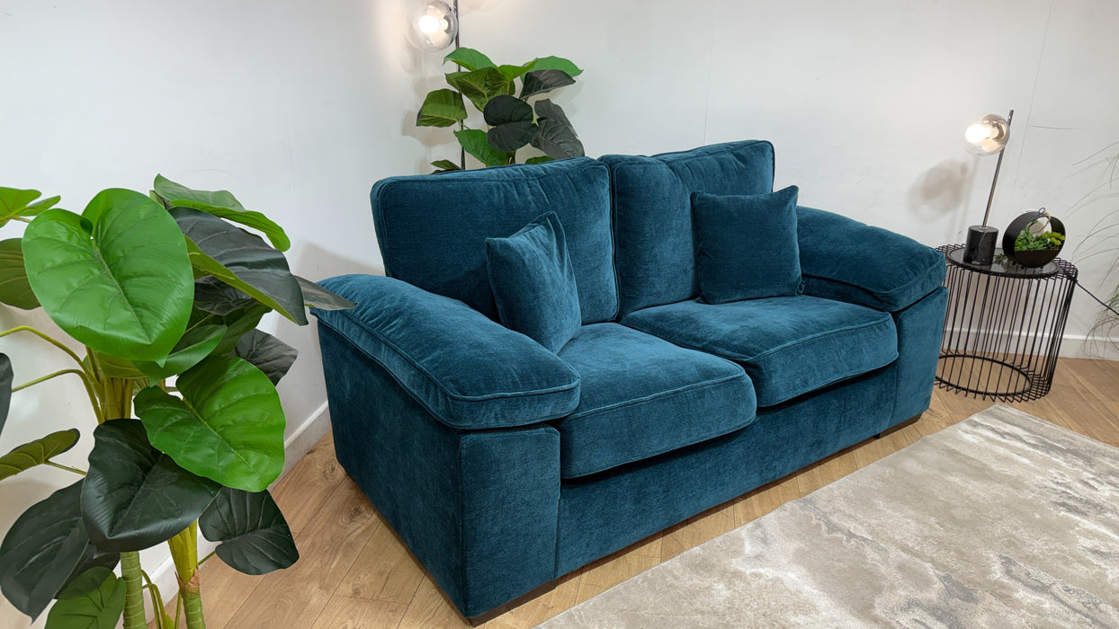 Sofology Brixton Fabric 2 Seater in Soft Chenille Teal
