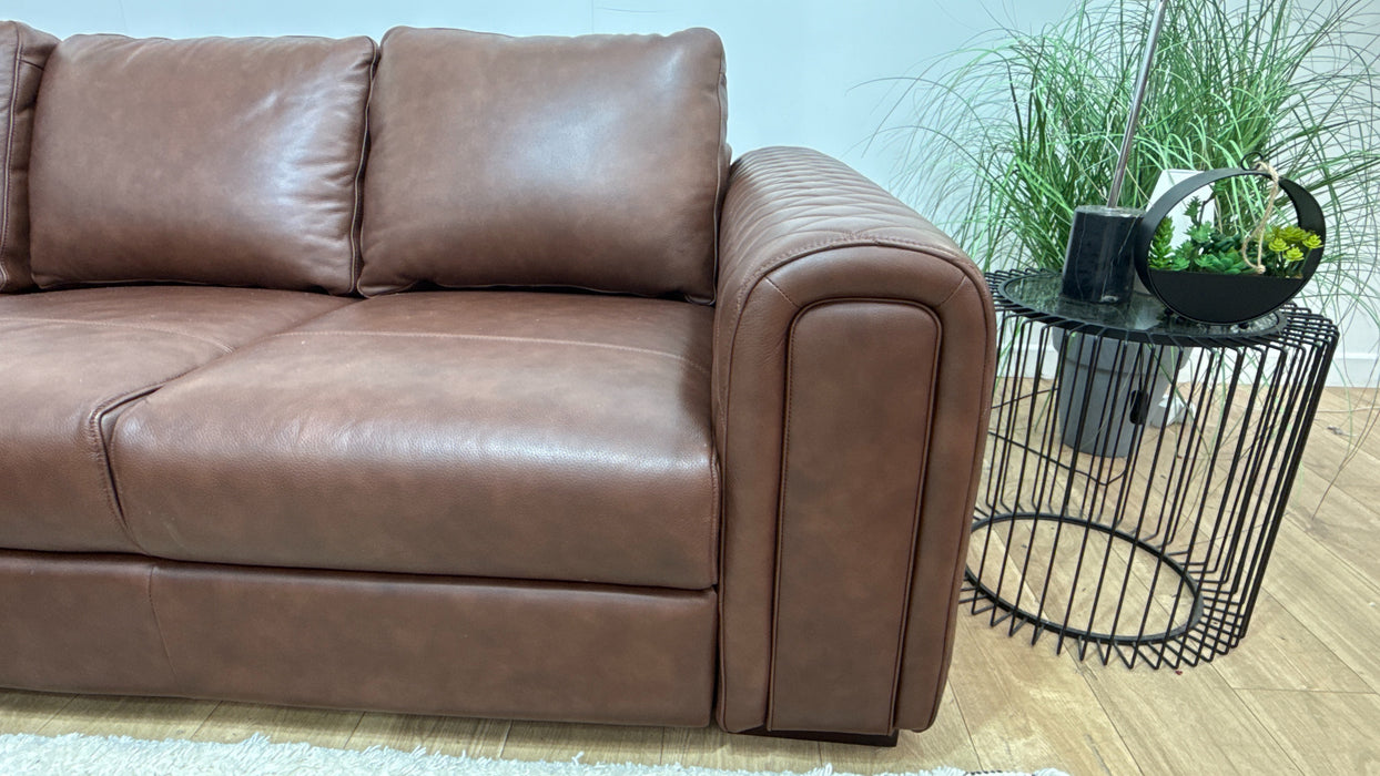 Sofology The Firenze Leather 2 Corner 2 in Trusty Embossed Chestnut