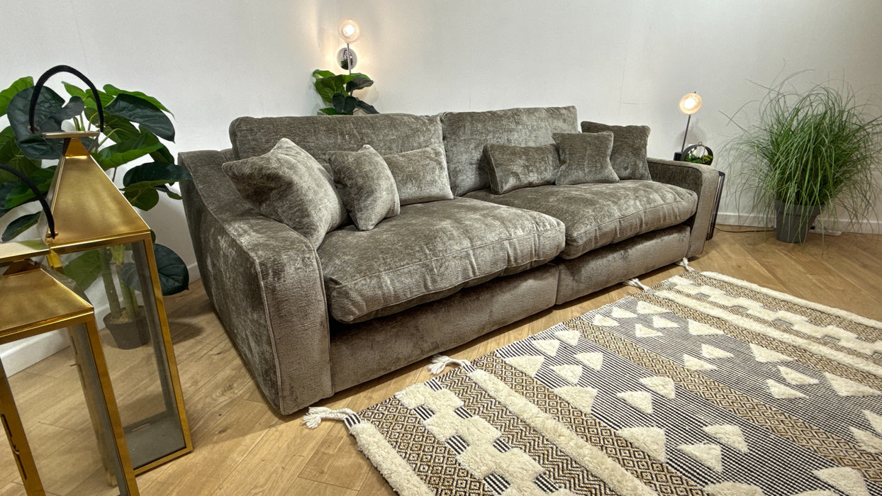 Sofology Bellagio 4 Seater Split Reversible Extra Flex Interior in Chunky Luxe Chenille Fennel