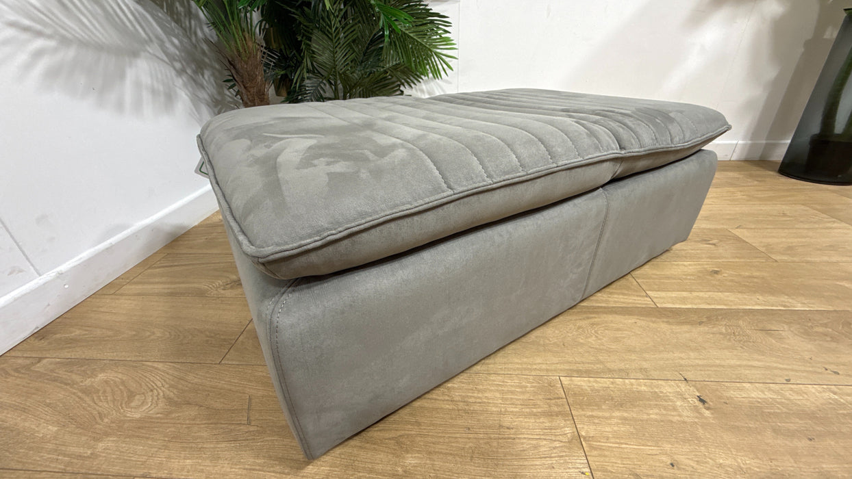 Sofology Illinois Fabric Dual Storage Footstool in Lifestyle Textured Charcoal