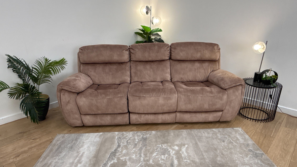 Sofology The Radleigh 3 Seater Fabric Recliner in Decent Mink