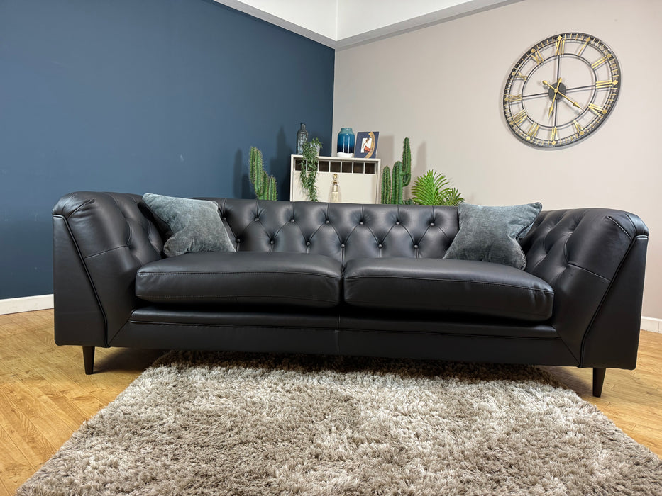 Bridgerton Leather 4 Seater Trusty Supple Black (WA2)