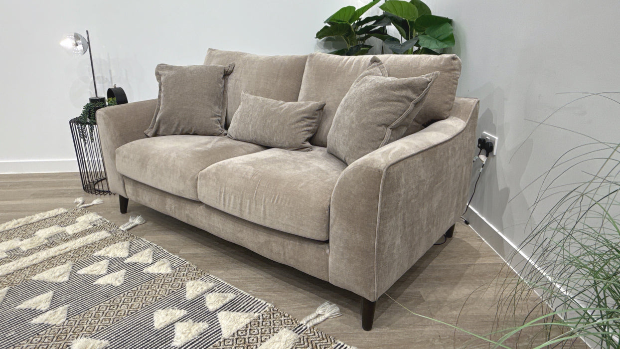 Sofology Mayfair Fabric 2 Seater Foam Seats in Soft Chenille Wicker