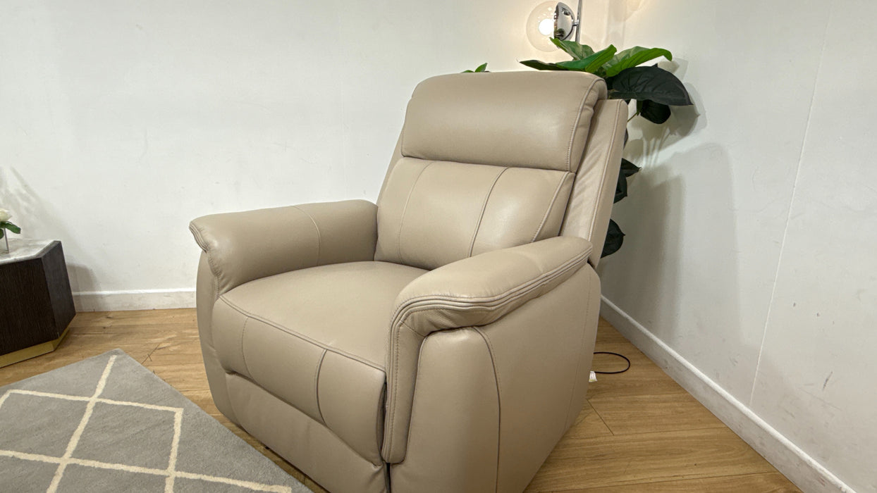 Sofology Bradie Leather Chair in Trusty Embossed Stone