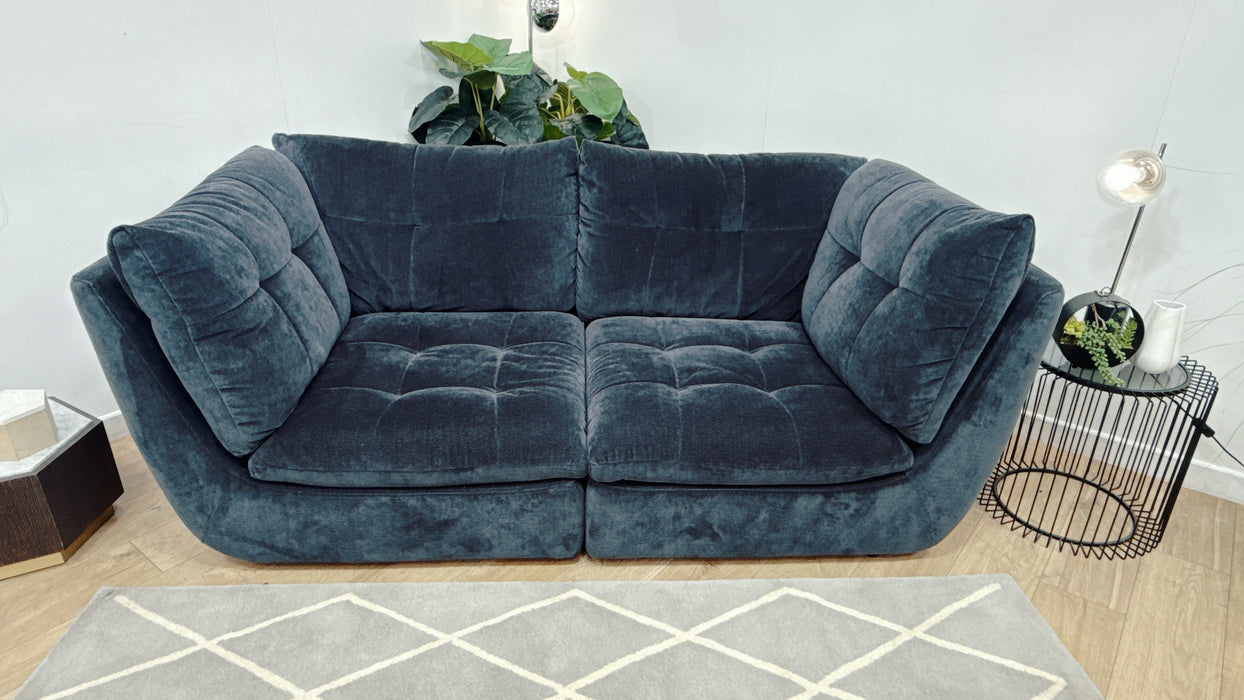 Sofology Cocoon Fabric 3 Seater in Relaxed Chenille Ink