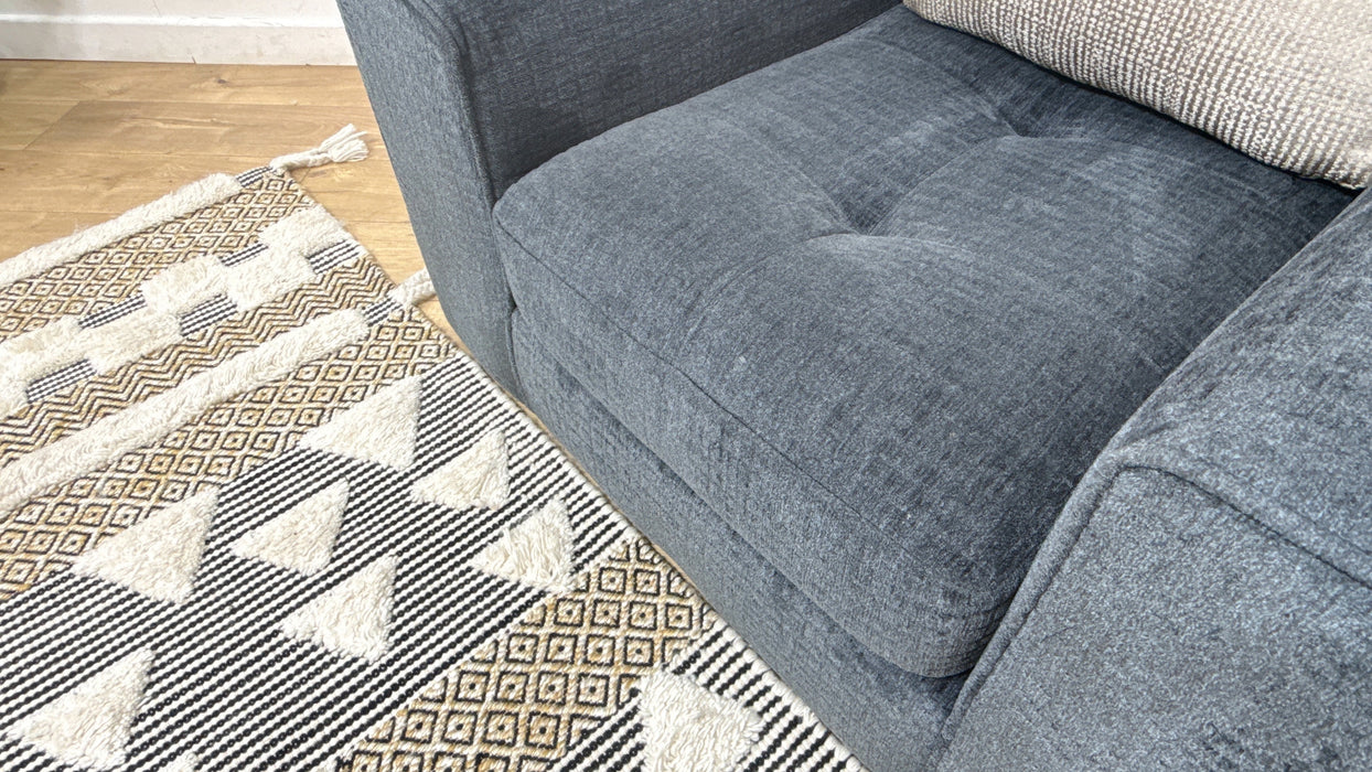 Sofology Ascot Fabric Chair in Texture Chenille Denim Mix
