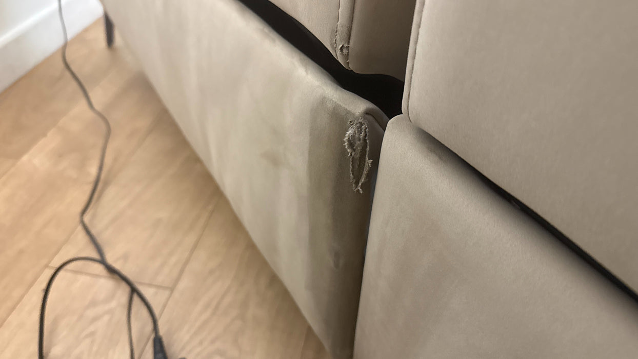 Sofology The Fratelli 2.5 Seater Recliner Sofa in Lifestyle Nubuck Feel Fabric Stone