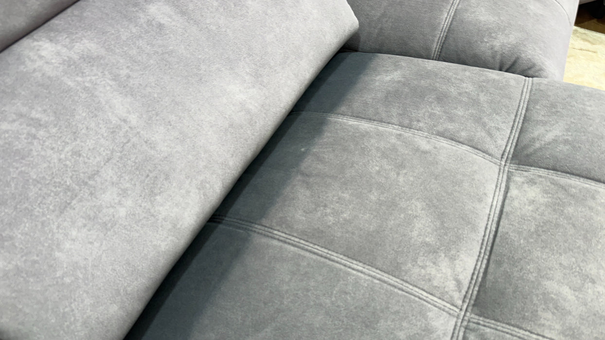 Sofology Marvella Fabric 3 Corner Console 1.5 Power Recliner/Headrest in Lifestyle Flecked Charcoal