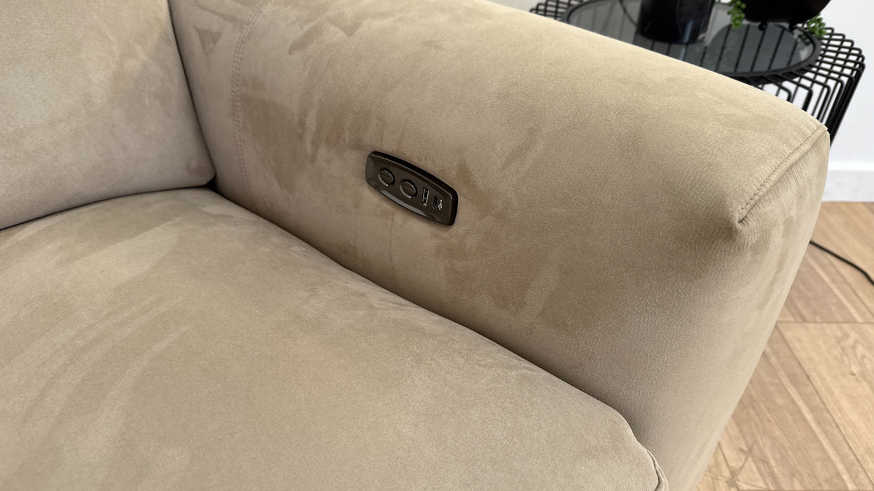 Sofology The Metropolitan 3 Seater Fabric Chaise in Lifestyle Textured Taupe