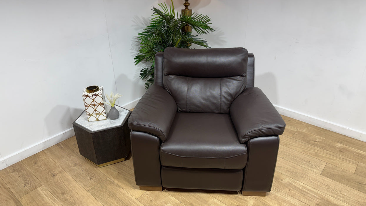 DFS Premiere Leather Chair in Brown