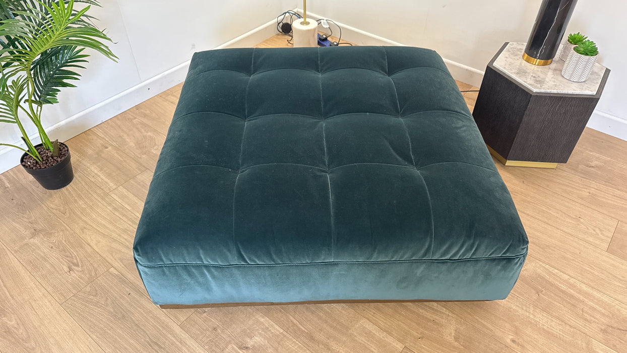 Weekend Footstool - Fabric - Biba Teal