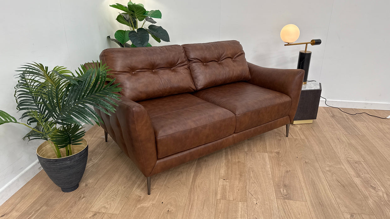 Cordelia 2 Seater - Leather Sofa - Alaska Whiskey