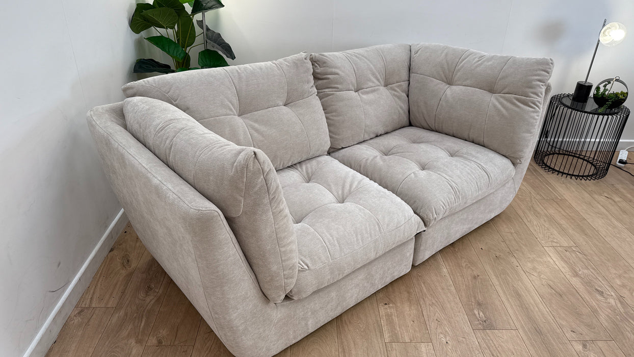 Sofology The Cocoon Fabric 3 Seater in Stone