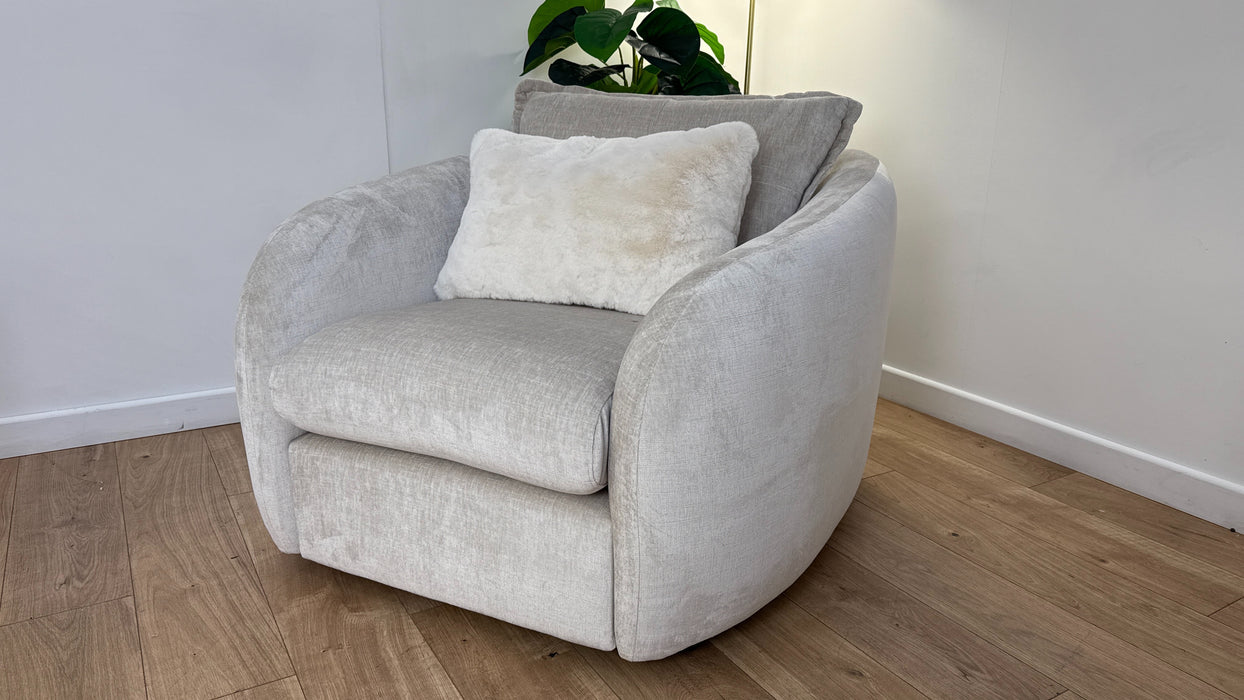 Sofology The Portobello Fabric Chair Sprung Seats in Luxury Chenille Mist