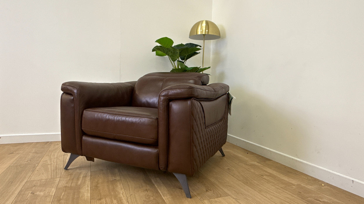 Sofology Ezra Leather Chair in Trusty Sheen Chocolate