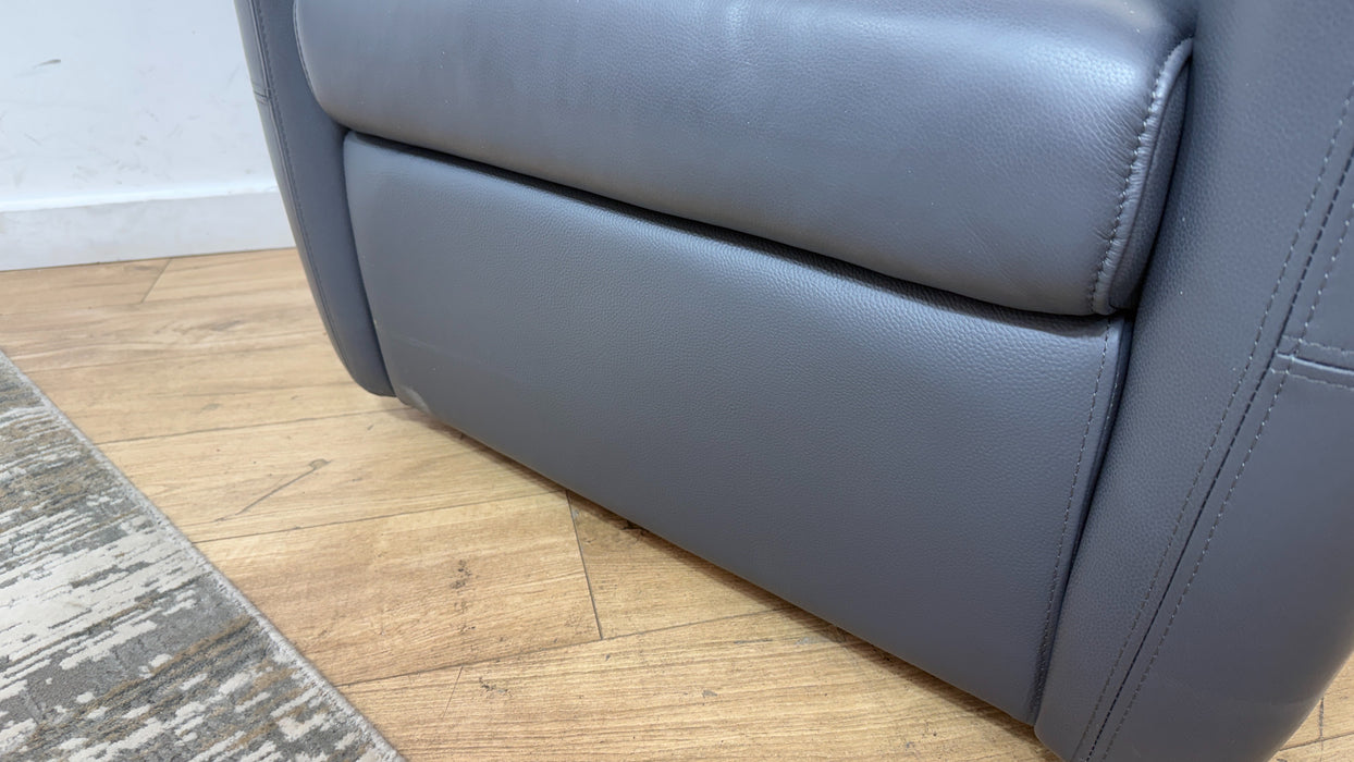 Sofology Marvella Leather Swivel Chair in Trusty Sheen Lavender Grey