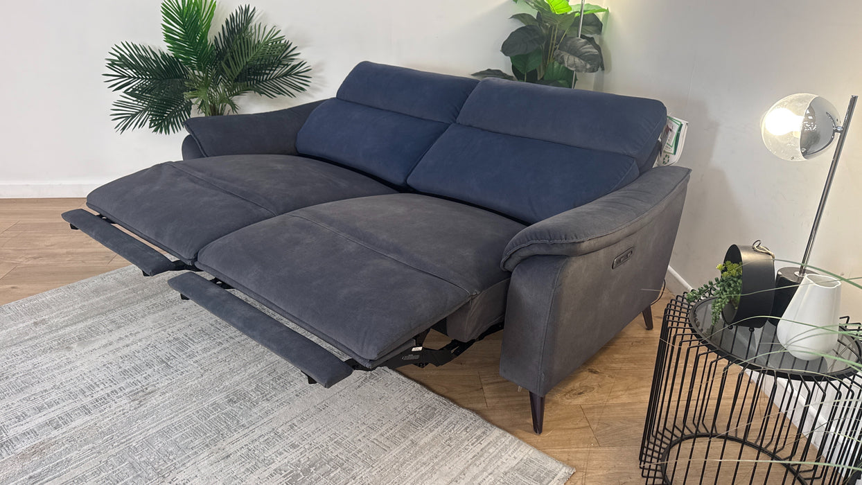 Sofology The Arlo Fabric 2.5 Seater Power Recliner in Lifestyle Flecked Navy