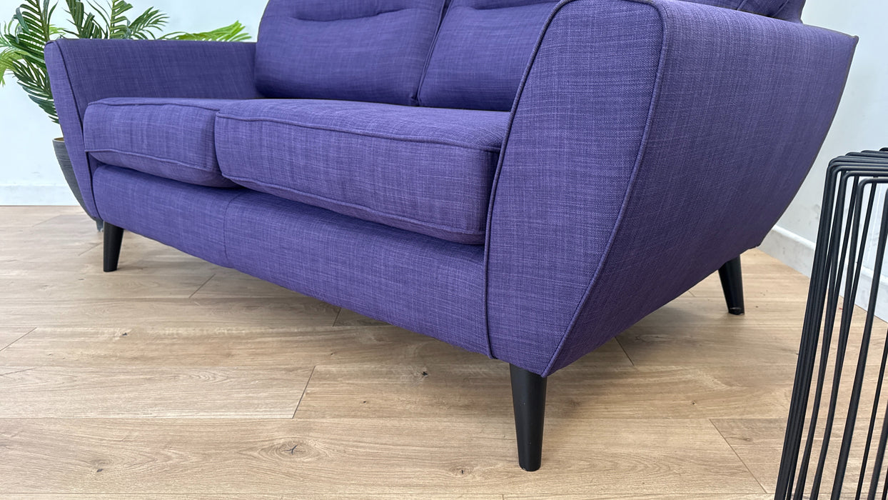 Hetty 2 Seater - Fabric Sofa - Linoso Purple